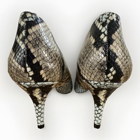 Nine West Womens Size 8 M Faux Snake Skin Pumps Pointed Toe Stiletto Heel - Picture 5 of 7